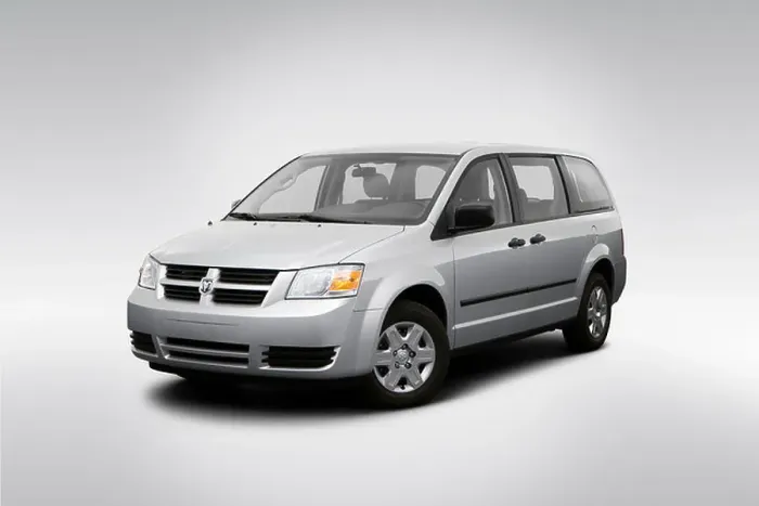 Framed Print : 2008 Dodge Grand Caravan SE in Silver - Front angle view Framed Print : 2008 Dodge Grand Caravan SE in Silver - Front angle view