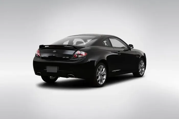 Framed Print : 2008 Hyundai Tiburon GT Limited in Black - Rear angle view Framed Print : 2008 Hyundai Tiburon GT Limited in Black - Rear angle view