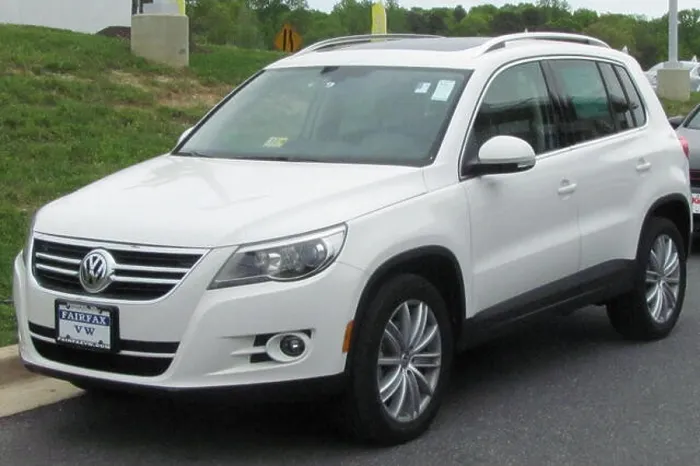 Framed Print : The 2010 Volkswagen Tiguan is a compact crossover SUV that blends European design with practicality Framed Print : The 2010 Volkswagen Tiguan is a compact crossover SUV that blends European design with practicality