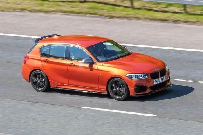 Framed Print : 2017 Orange BMW M140I Step Start Auto Hatchback 2998cc diesel car Framed Print : 2017 Orange BMW M140I Step Start Auto Hatchback 2998cc diesel car