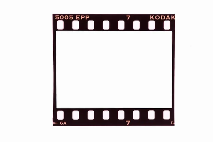 Framed Print : 35mm film strip frame cut out Framed Print : 35mm film strip frame cut out