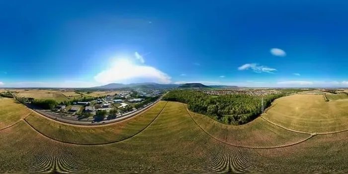Framed Print : 360° Aerial Panorama of Daweid Corn Fields Framed Print : 360° Aerial Panorama of Daweid Corn Fields