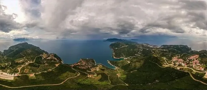 Framed Print : 360 Aerial panoramic view over Patitiri Framed Print : 360 Aerial panoramic view over Patitiri