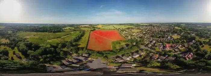 Framed Print : A 360 degree aerial view of poppies in bloom in a field near Ipswich, UK Framed Print : A 360 degree aerial view of poppies in bloom in a field near Ipswich, UK