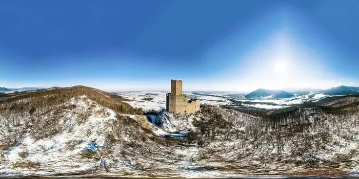 Framed Print : 360-degree panoramic view of the Ortenburg castle in the Vosges Framed Print : 360-degree panoramic view of the Ortenburg castle in the Vosges