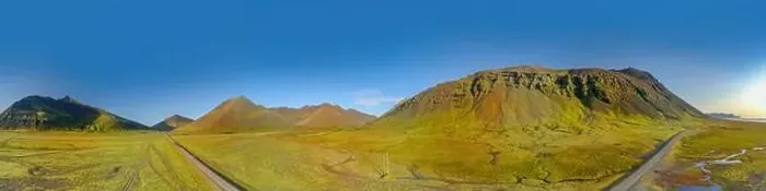 Framed Print : 360 degrees Icelandic aerial landscape. 360 panorama of Vestrahorn mountain on a sunny day Framed Print : 360 degrees Icelandic aerial landscape. 360 panorama of Vestrahorn mountain on a sunny day