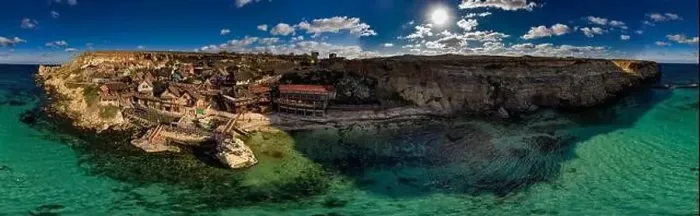 Framed Print : 360 wide angle drone shot of seascape and landscape Framed Print : 360 wide angle drone shot of seascape and landscape