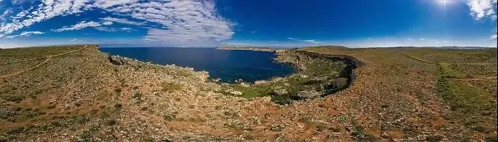 Framed Print : 360 wide angle drone shot of seascape and landscape Framed Print : 360 wide angle drone shot of seascape and landscape