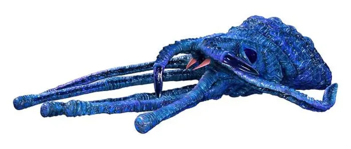 Framed Print : 3D rendering of a blue squid isolated on white background Framed Print : 3D rendering of a blue squid isolated on white background