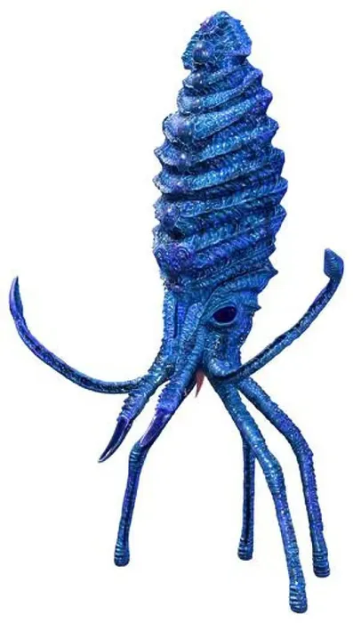 Framed Print : 3D rendering of a blue squid isolated on white background Framed Print : 3D rendering of a blue squid isolated on white background