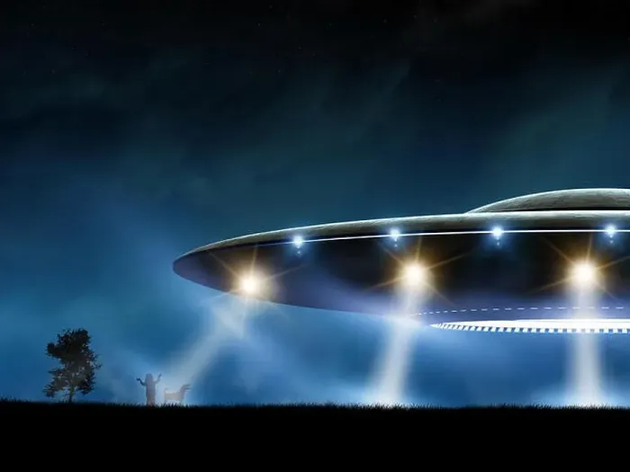 Framed Print : 3d rendering of flying saucer ufo on night background Framed Print : 3d rendering of flying saucer ufo on night background