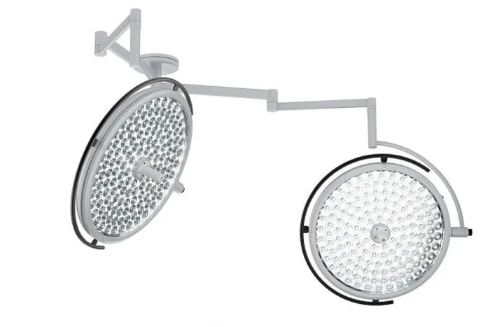 Framed Print : 3d rendering two surgery lights or medical lamps isolated on white