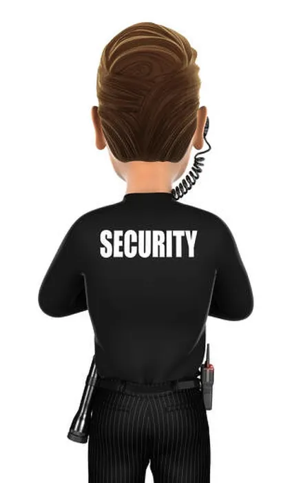 Framed Print : 3d security agent back, illustration with isolated white background Framed Print : 3d security agent back, illustration with isolated white background