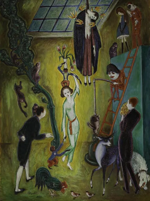 Framed Print : 446 Nils Dardel - Visit hos excentrisk dam Framed Print : 446 Nils Dardel - Visit hos excentrisk dam