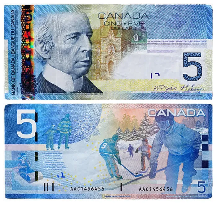 Framed Print : 5 dollars banknote, Sir Wilfrid Laurier, Canada, 2008 Framed Print : 5 dollars banknote, Sir Wilfrid Laurier, Canada, 2008