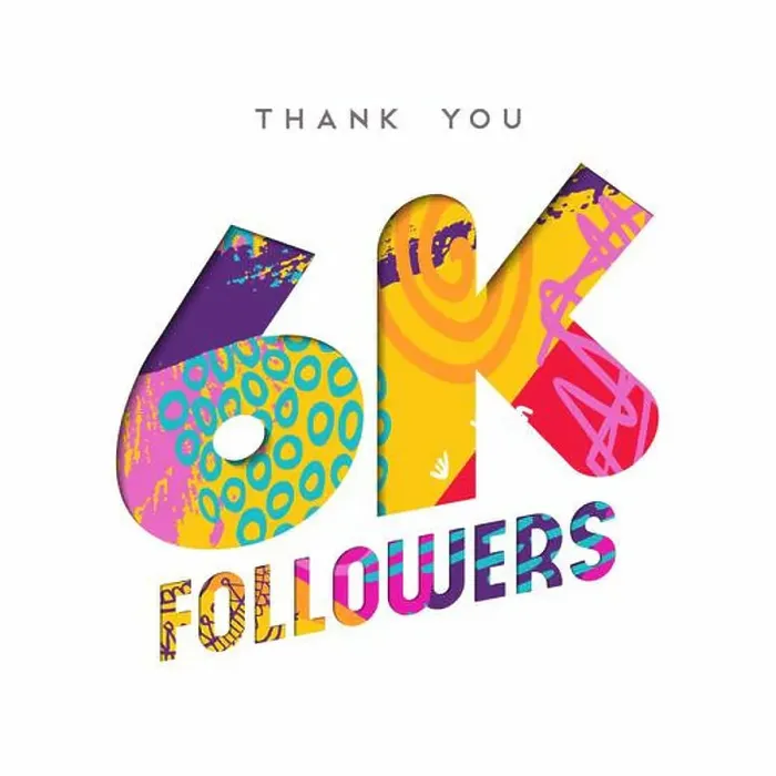 Framed Print : 6000 followers thank you paper cut number illustration Framed Print : 6000 followers thank you paper cut number illustration