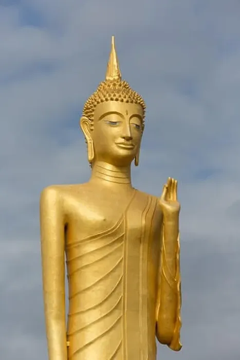 Framed Print : 60m high gilded Buddha statue Luang Phaw Dto in Wat Burapha Phiram, Wat Burapapiram, Roi Et, Isan, Thailand Framed Print : 60m high gilded Buddha statue Luang Phaw Dto in Wat Burapha Phiram, Wat Burapapiram, Roi Et, Isan, Thailand