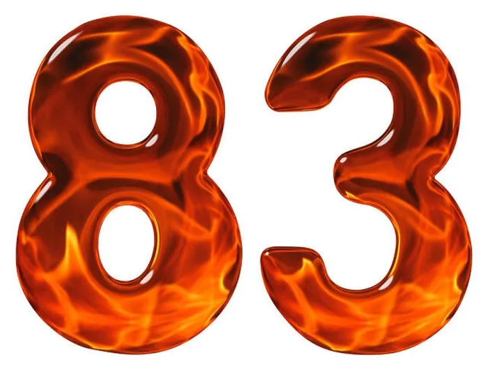 Framed Print : 83, eighty three, numeral, imitation glass and a blazing fire, isolated on white background Framed Print : 83, eighty three, numeral, imitation glass and a blazing fire, isolated on white background