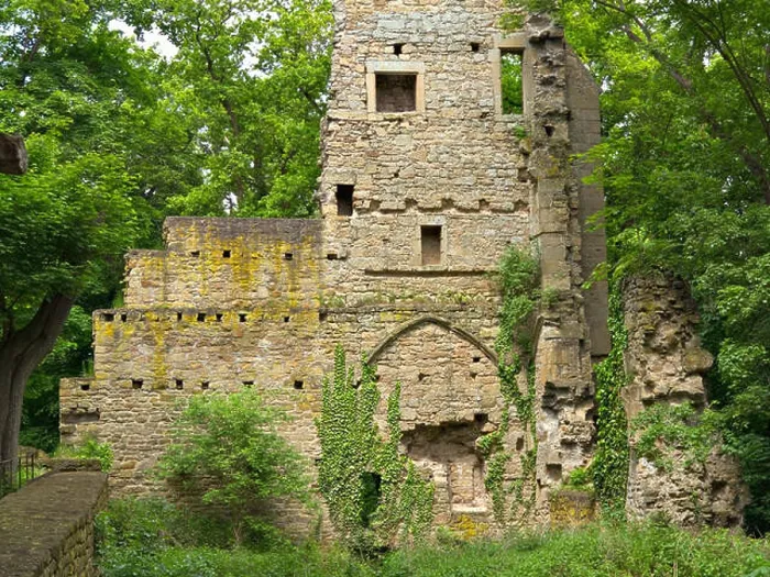 Framed Print : Abbey ruins of Disibodenberg near village of Staudernheim