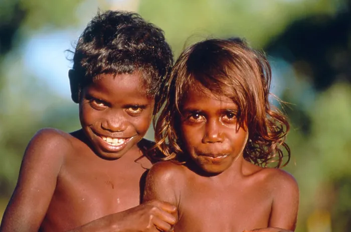 Framed Print : Aborigine children, Australia Framed Print : Aborigine children, Australia