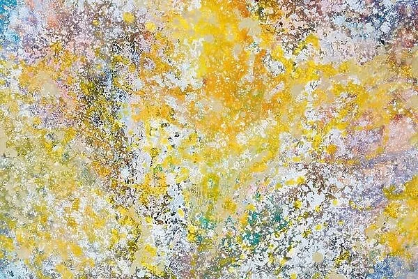 Abstract artwork. Yellow color splashes