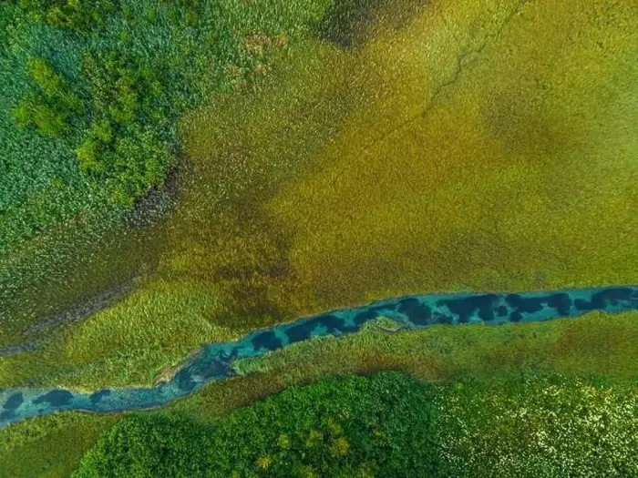Framed Print : Abstract Nature Pattern in Wetland and Grassland in Slovenia Drone View Framed Print : Abstract Nature Pattern in Wetland and Grassland in Slovenia Drone View