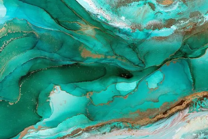 Framed Print : Abstract painting background, creative artwork in a turquoise color Framed Print : Abstract painting background, creative artwork in a turquoise color