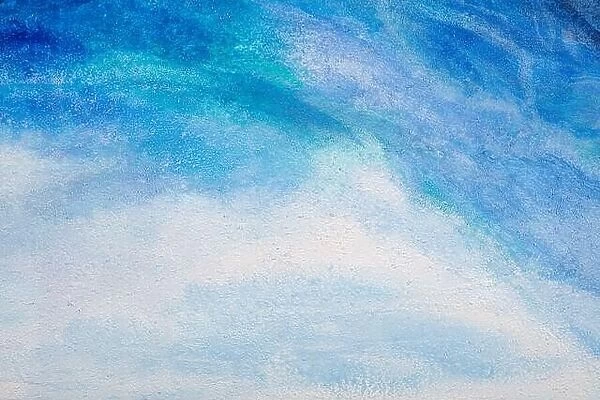 Abstract painting background in a gentle white and blue colors