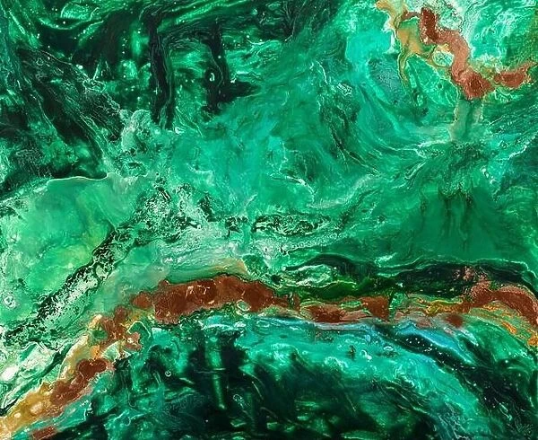 Abstract painting texture, background in a green color