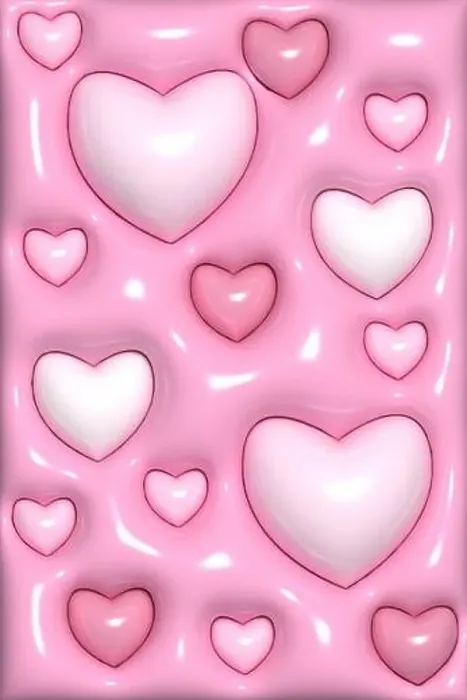 Framed Print : Abstract pink background with red hearts, wallpaper for mobile devices, 3D illustration Framed Print : Abstract pink background with red hearts, wallpaper for mobile devices, 3D illustration