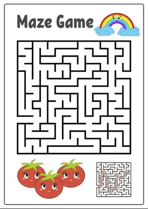 Framed Print : Abstract square maze. Kids worksheets Framed Print : Abstract square maze. Kids worksheets