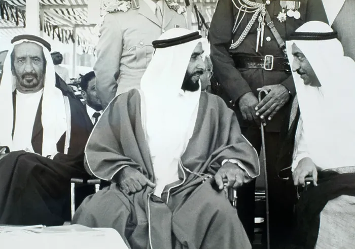 Framed Print : Abu Dhabi UAE 1976 Sheikh Sayed Bin Sultan Al-nahyan President UAE Talking To Sheik Sultan Bin Mohamed Al-qassimi Framed Print : Abu Dhabi UAE 1976 Sheikh Sayed Bin Sultan Al-nahyan President UAE Talking To Sheik Sultan Bin Mohamed Al-qassimi