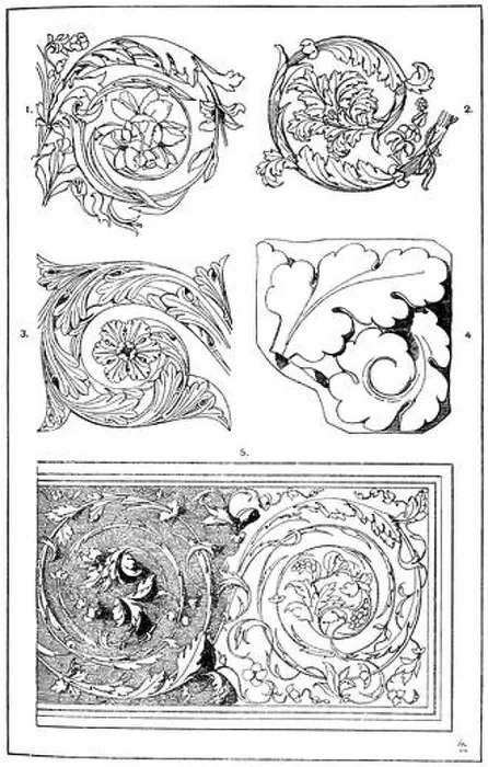 Framed Print : Acanthus tendril: 1st Roman acanthus tendril from a marblediga. According to the type of ornamentation to be deduced Framed Print : Acanthus tendril: 1st Roman acanthus tendril from a marblediga. According to the type of ornamentation to be deduced