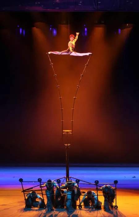 Framed Print : Acrobats perform during the 13th China Wuqiao International Circus Festival in Shijiazhuang city Framed Print : Acrobats perform during the 13th China Wuqiao International Circus Festival in Shijiazhuang city