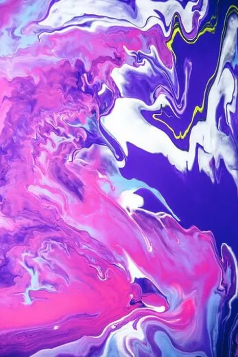 Framed Print : Acrylic paint liquid in trend purple and blue color mix background Framed Print : Acrylic paint liquid in trend purple and blue color mix background