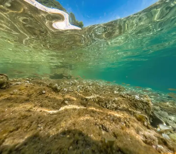 Framed Print : Actioncam underwater seascape capture during snorkeling at croatia, adriatic sea Framed Print : Actioncam underwater seascape capture during snorkeling at croatia, adriatic sea
