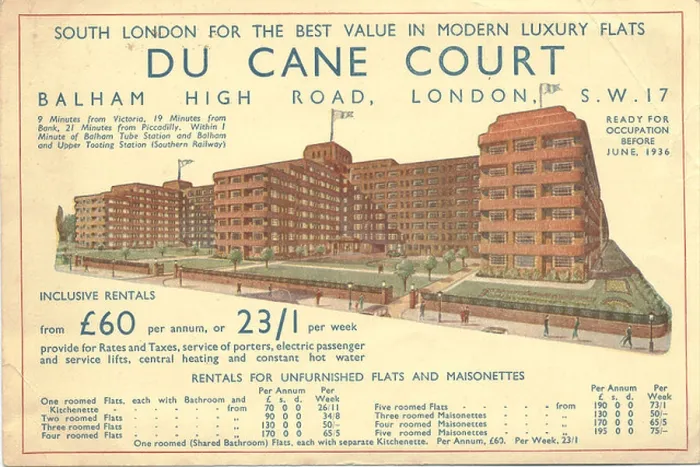 Framed Print : Advertisement for modern luxury flats in South London 1935 Framed Print : Advertisement for modern luxury flats in South London 1935