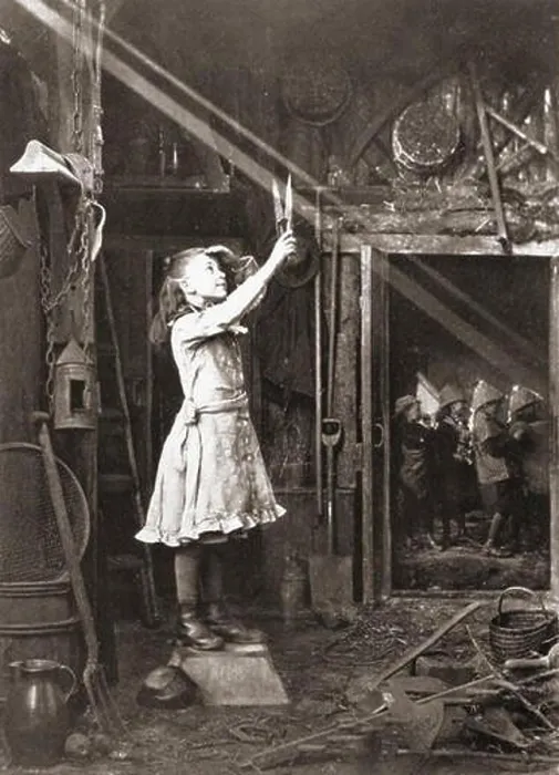 Framed Print : Adam Diston Cutting a sunbeam 1886 Framed Print : Adam Diston Cutting a sunbeam 1886