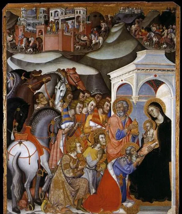 Framed Print : The Adoration of the Magi 1385-88 by Bartolo Di Fredi Framed Print : The Adoration of the Magi 1385-88 by Bartolo Di Fredi