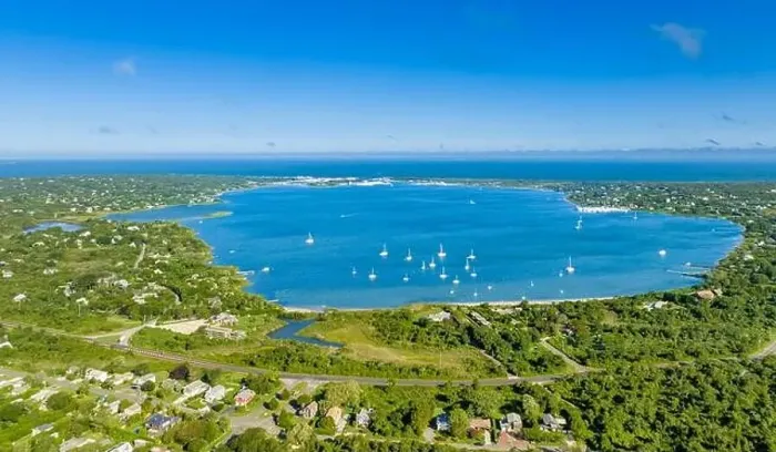 Framed Print : Aerail view of Lake Montauk Framed Print : Aerail view of Lake Montauk