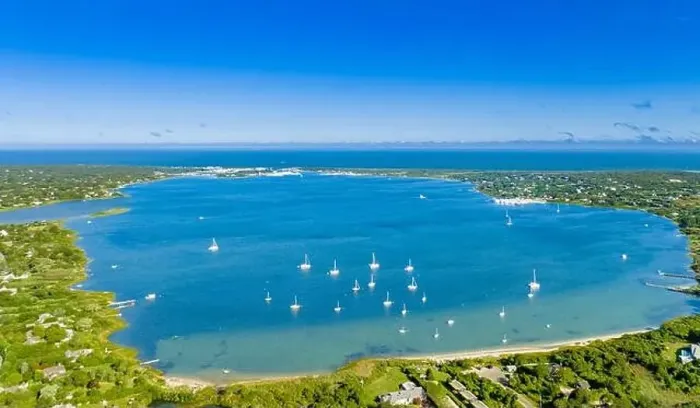 Framed Print : Aerail view of Lake Montauk Framed Print : Aerail view of Lake Montauk