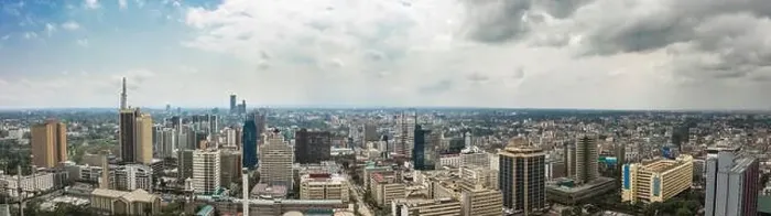Framed Print : Aerial 180 degree panorama of the downtown government and financial district in Nairobi, Kenya Framed Print : Aerial 180 degree panorama of the downtown government and financial district in Nairobi, Kenya