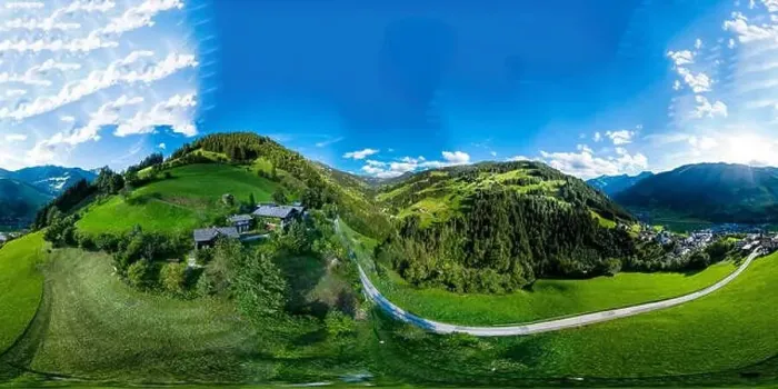 Framed Print : Aerial 360-degree panoramic drone view of beautiful Alps mountains, Austria, Grossarl. Summer time, high point of view Framed Print : Aerial 360-degree panoramic drone view of beautiful Alps mountains, Austria, Grossarl. Summer time, high point of view
