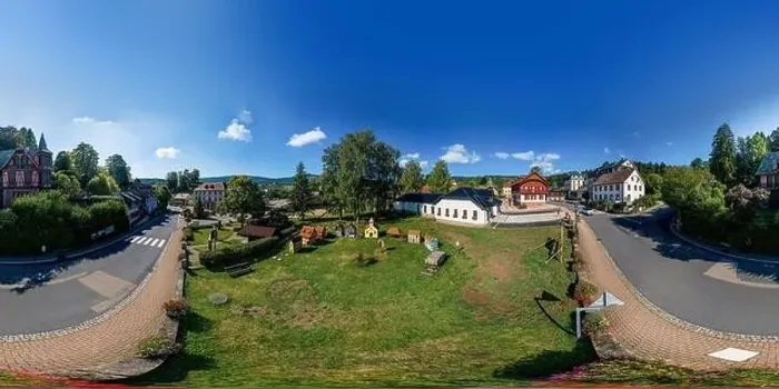 Framed Print : Aerial drone 360-degree panoramic view of Le Hohwald. Alsace, France Framed Print : Aerial drone 360-degree panoramic view of Le Hohwald. Alsace, France