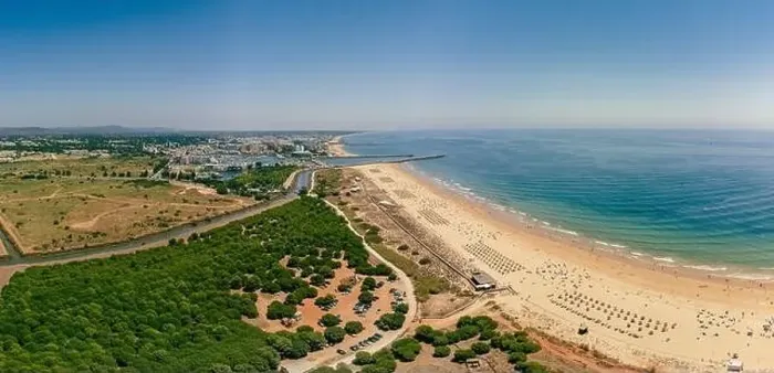 Framed Print : Aerial drone beach view of Vilamoura and Praia de Falesia, Algarve, Portugal Framed Print : Aerial drone beach view of Vilamoura and Praia de Falesia, Algarve, Portugal