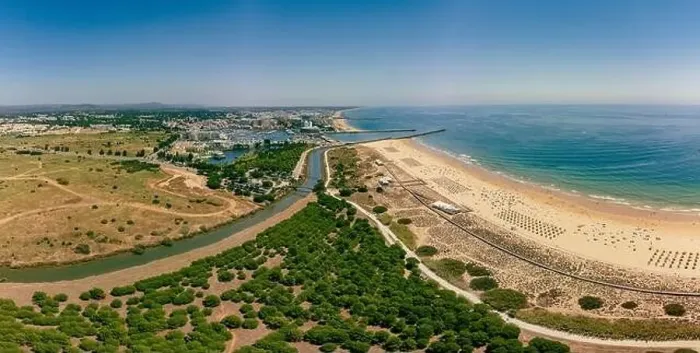 Framed Print : Aerial drone beach view of Vilamoura and Praia de Falesia, Algarve, Portugal Framed Print : Aerial drone beach view of Vilamoura and Praia de Falesia, Algarve, Portugal