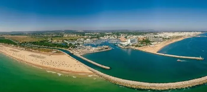 Framed Print : Aerial drone beach view of Vilamoura and Praia de Falesia, Algarve, Portugal Framed Print : Aerial drone beach view of Vilamoura and Praia de Falesia, Algarve, Portugal