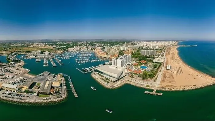 Framed Print : Aerial drone beach view of Vilamoura and Praia de Falesia, Algarve, Portugal Framed Print : Aerial drone beach view of Vilamoura and Praia de Falesia, Algarve, Portugal