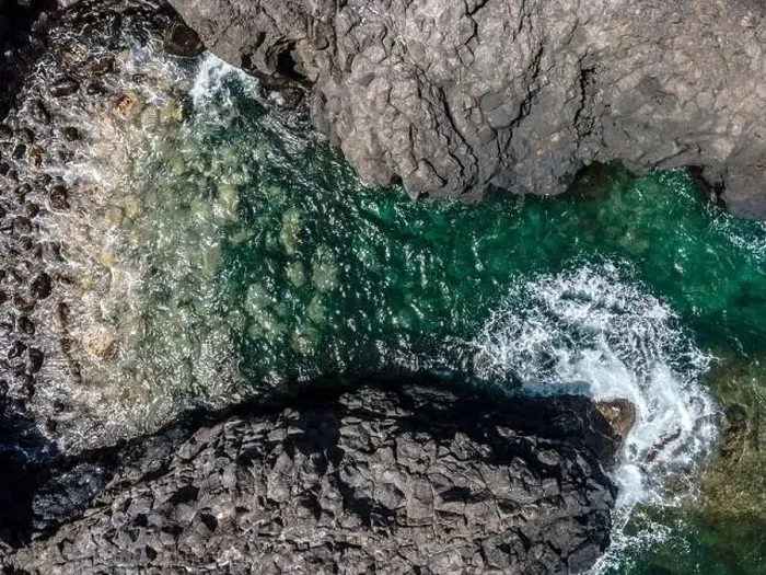 Framed Print : aerial drone flight over the beautiful canary island el hierro in spain in summer Framed Print : aerial drone flight over the beautiful canary island el hierro in spain in summer