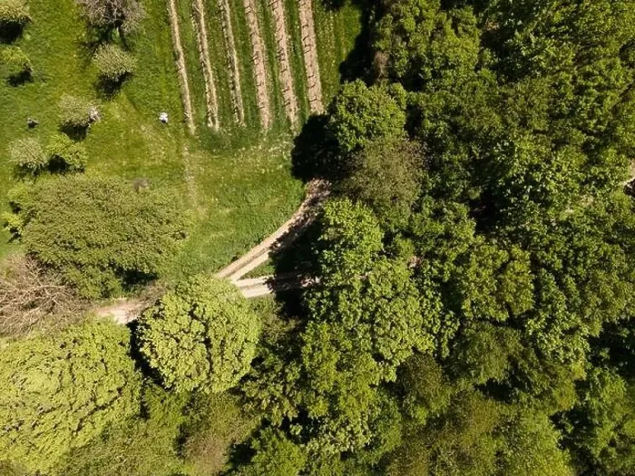 Framed Print : aerial drone flight photo of green hills, meadows and fresh forest in Lower Austria at the edge of Vienna Woods Framed Print : aerial drone flight photo of green hills, meadows and fresh forest in Lower Austria at the edge of Vienna Woods